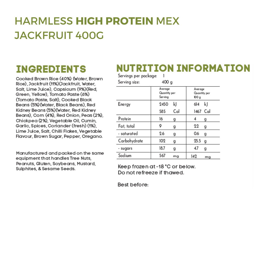 Harmless Fitness - Mexican Jackfruit Bowl (GF) 400g